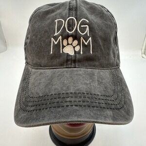 CAP HAT David /Young Dog Mom Paw Womens Adjustable STRAPBACK CHARCOAL Gray